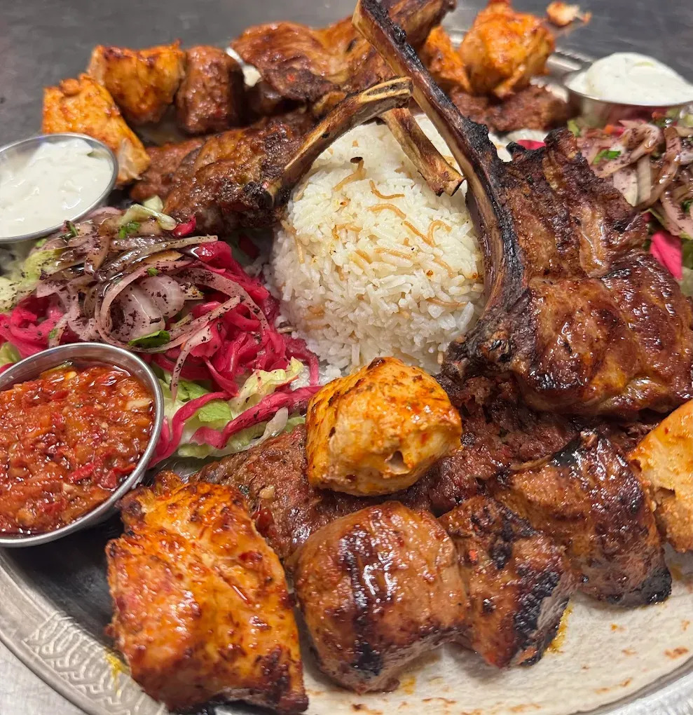 Turkish Mixed Grill Platter served at Enfes Turkish Restaurant in Sunderland